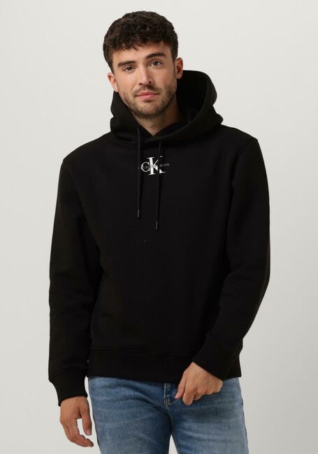 Schwarze CALVIN KLEIN Sweatshirt MONOLOGO HOODIE - large