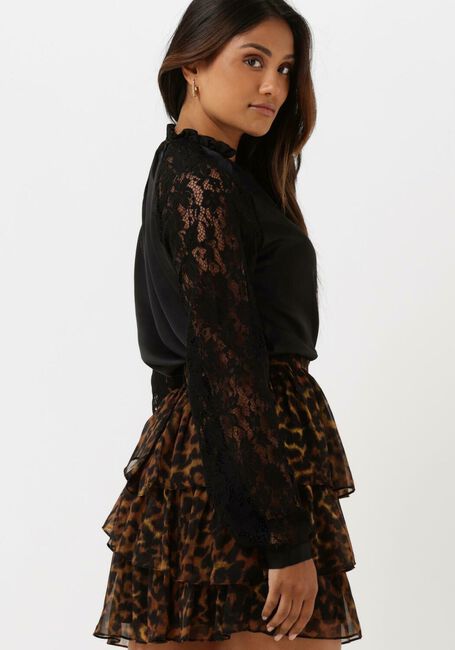 Schwarze GUESS Blusen LS FAUSTINE TOP - large