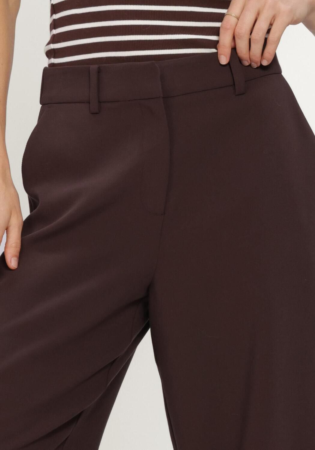 Braune MSCH COPENHAGEN Wide jeans MSCHMACY MICHELLE HW BARREL PANTS - large
