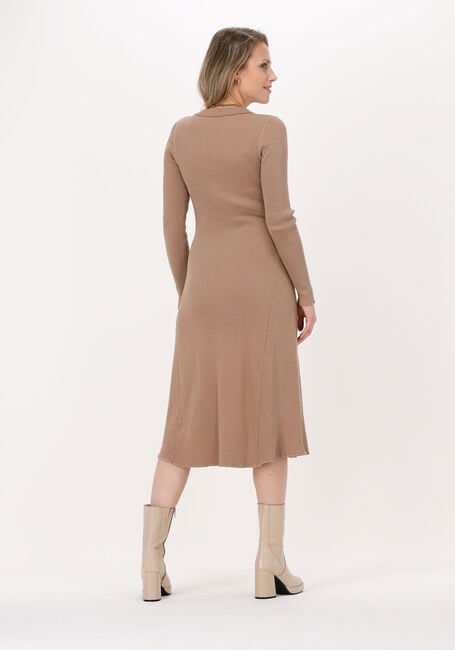 Camelfarbene NEO NOIR Midikleid MIRA SOFT KNIT DRESS - large