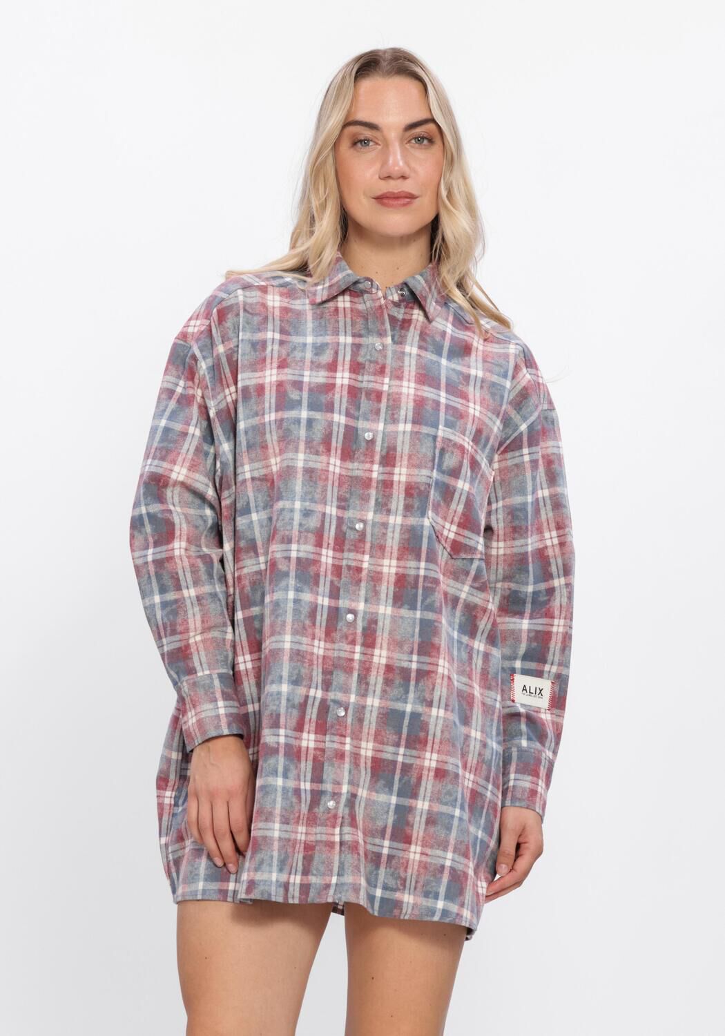 Mehrfarbige/Bunte ALIX THE LABEL Kleider LADIES WOVEN CHECKED DRESS - large
