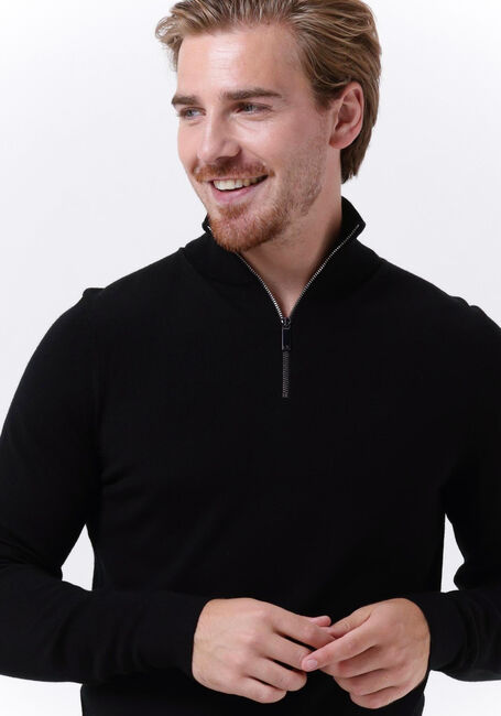 Schwarze CALVIN KLEIN Pullover MERINO QUARTER ZIP - large
