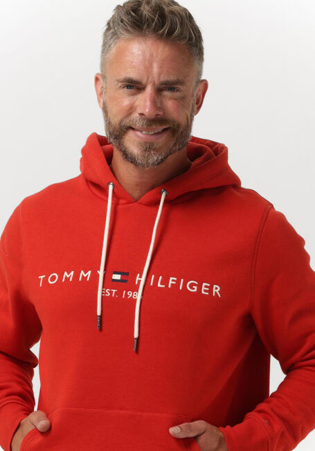 Rote TOMMY HILFIGER Sweatshirt TOMMY LOGO HOODY - large