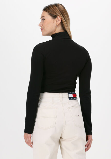 Schwarze CALVIN KLEIN Top MICRO BRANDING LS ROLL NECK - large