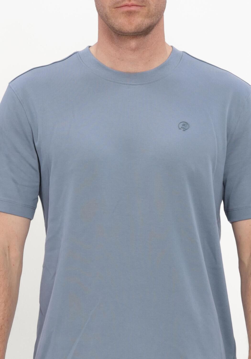 Blaue CAST IRON T-shirt SHORT SLEEVE R-NECK REGULAR FIT INTERLOCK - large