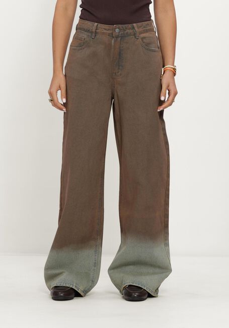Braune REFINED DEPARTMENT Wide jeans LADIES WOVEN WASHED DENIM PAYTON - large