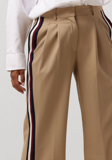 Beige TOMMY HILFIGER Weite Hose WIDE LEG PLEATED PANT - large