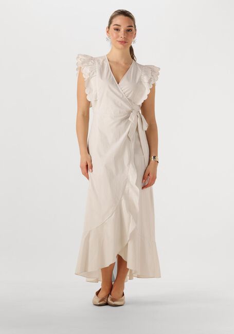 Beige OBJECT Maxikleid OBJHOPE PAPAYA S/S WRAP DRESS - large