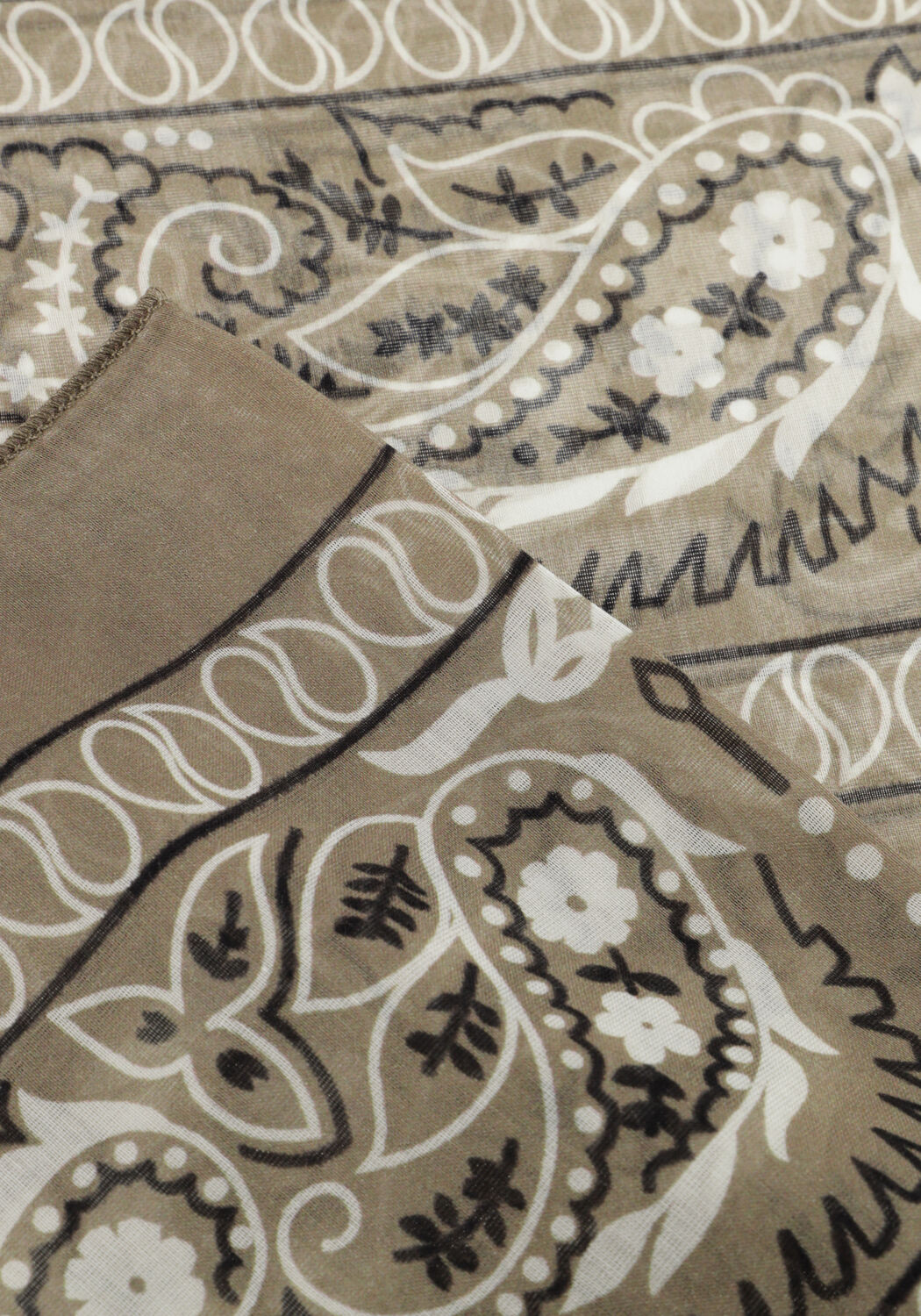 Khaki NOTRE-V Schal ASTRID LARGE - large