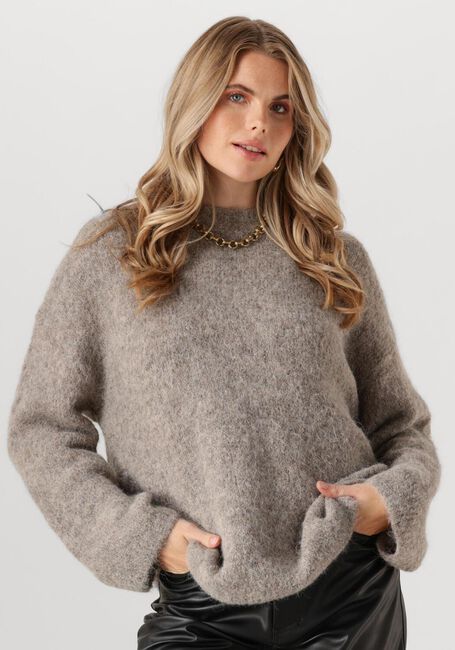 Graue SELECTED FEMME Pullover SLFGABELLA LS KNIT O-NECK CAMP - large