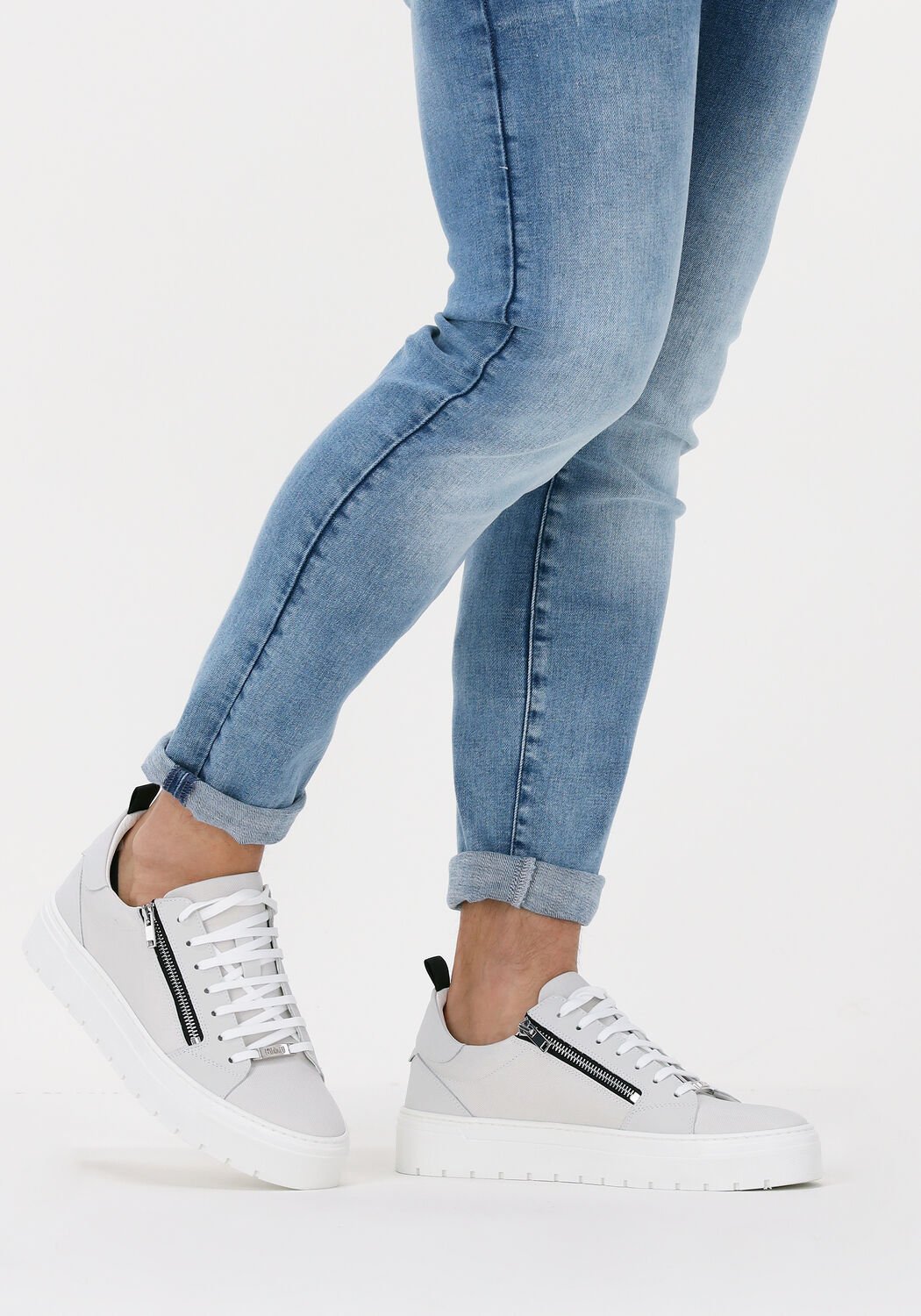 Wei&szlig;e ANTONY MORATO Sneaker Low MMFW01451 ZIPPER LACE UP - large