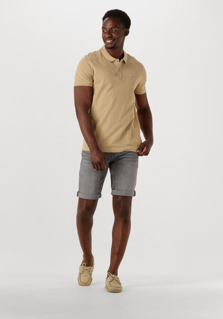 Beige TOMMY JEANS Polo-Shirt TJM SLIM PLANCKET POLO EXT - large