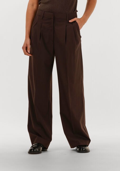 Braune SELECTED WOMEN Weite Hose SLFWIDE-SIENNA MW PANT - large