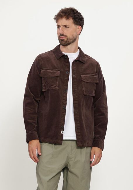 Braune ANERKJENDT Overshirt OSCAR CORD OVERSHIRT - large