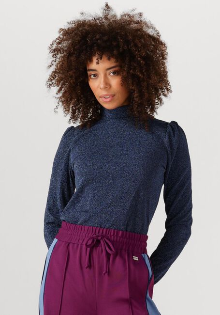 Blaue POM AMSTERDAM Pullover TURTLENECK - GLITTER DAWN BLUE - large
