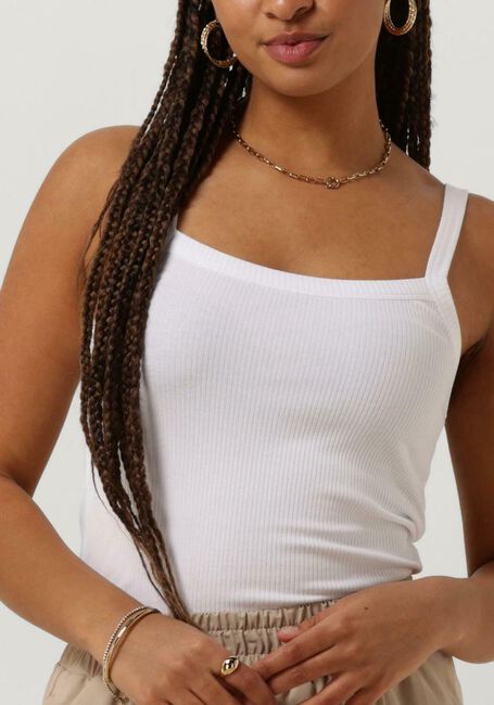 Weiße SELECTED FEMME Top SLFCELICA ANNA STRAP TANK TOP - large
