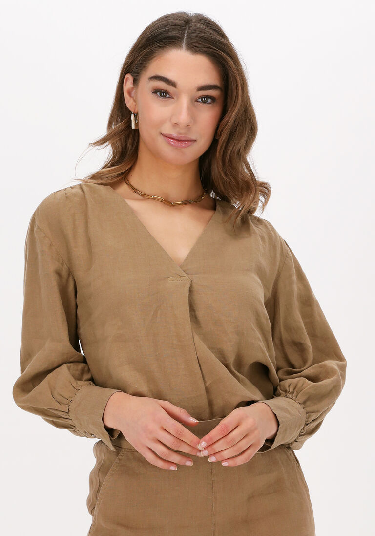 camelfarbene knit-ted bluse yske