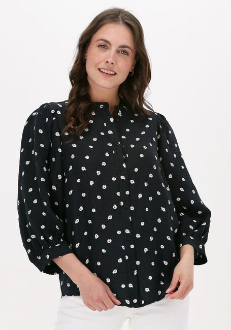 Blaue MSCH COPENHAGEN Blusen SIGRIDA 3/4 SHIRT AOP - large