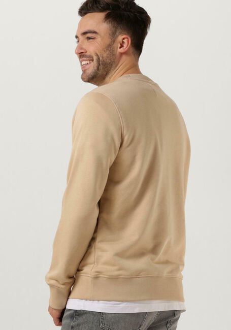 Sand CALVIN KLEIN Pullover CK EMBRO BADGE CREW NECK - large