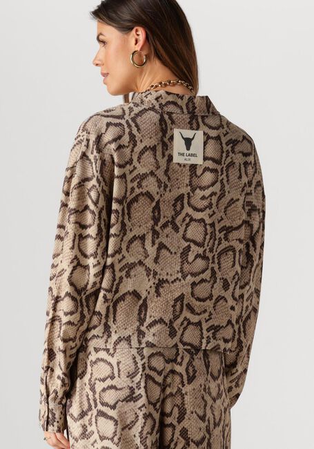 Sand ALIX THE LABEL Blusen LADIES WOVEN SNAKE TWILL BLOUSE - large