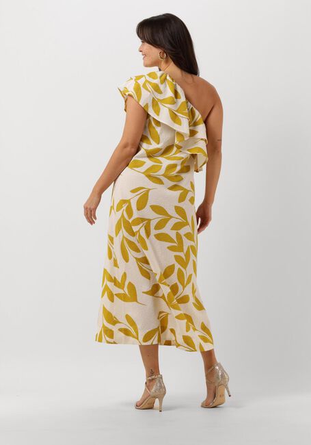 Goldfarbene SECOND FEMALE Midikleid UIVO ONE-SHOULDER DRESS - large