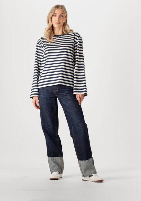 Blaue MODSTRÖM Tops & T-shirts HELLENMD LS STRIPE T-SHIRT - large
