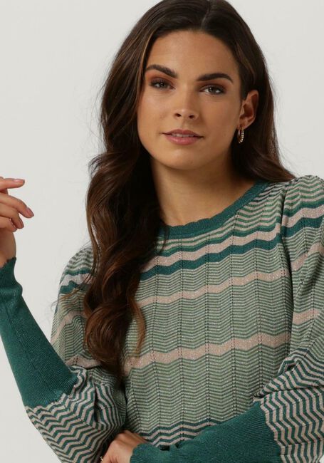 Grüne NEO NOIR Pullover DARY STRIPE KNIT BLOUSE - large