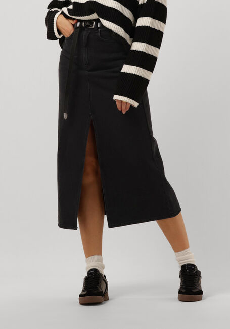 Schwarze CO'COUTURE Midirock VIKA SLIT DEMIN SKIRT - large