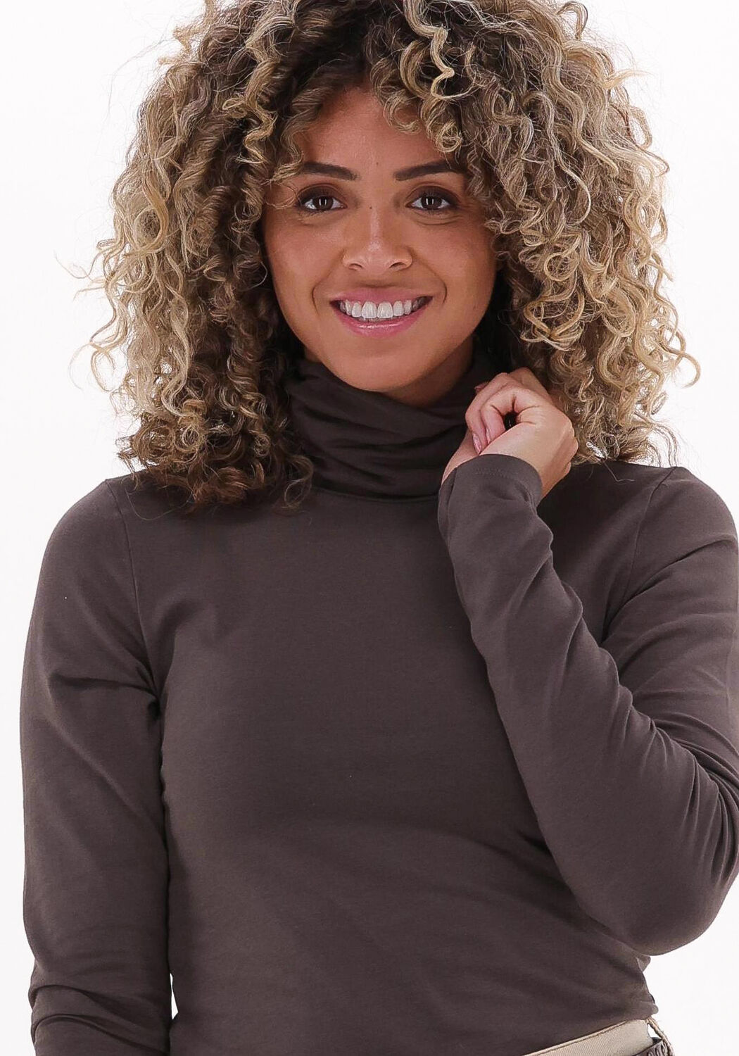 Braune MODSTR&Ouml;M Rollkragenpullover TANNER - large