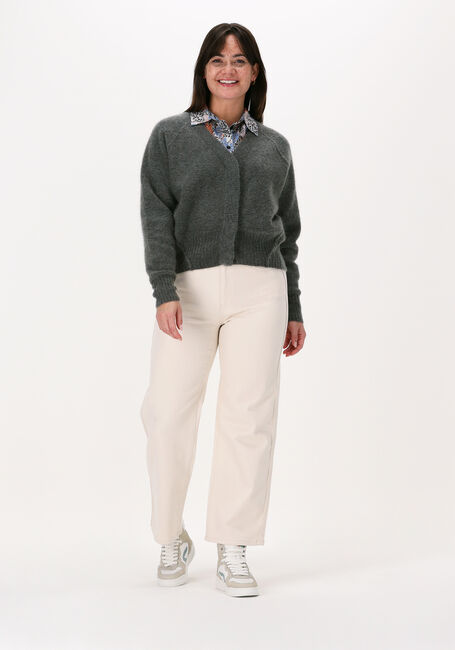 Graue SECOND FEMALE Strickjacke BROOK KNIT REVERSE BOXY CARDIG - large