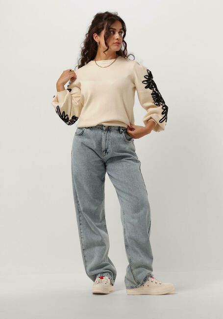 Sand OBJECT Pullover OBJJOANA L/S KNIT PULLOVER - large