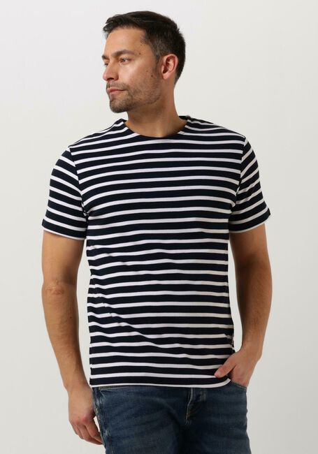 Blaue SELECTED HOMME T-shirt SLHBRIAC STRIPE SS O-NECK TEE - large