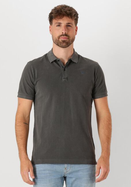 Schwarze G-STAR RAW Polo-Shirt DUNDA OVERDYED SLIM POLO S\S - large