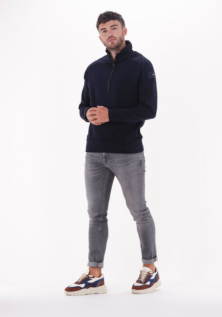 Dunkelblau TOMMY HILFIGER Sweatshirt COTTON TOUCH MIX MEDIA - large