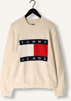Beige TOMMY JEANS Pullover TJM REG MELANGE FLAG SWEATER Beige TOMMY JEANS Pullover TJM REG MELANGE FLAG SWEATER - medium