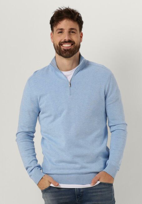 Hellblau SELECTED HOMME Pullover SLHBERG HALF ZIP CARDIGAN NOOS - large