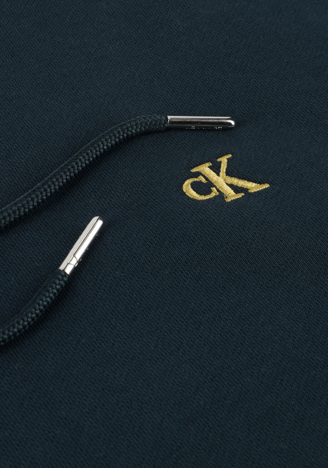 Petrol CALVIN KLEIN Sweatshirt LS 350TERRY EU MONOGRAM HOODIE - large