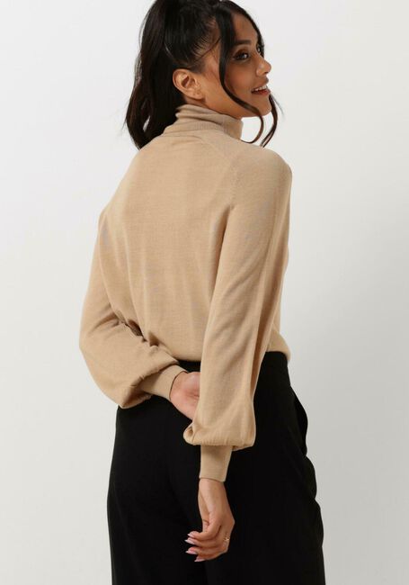 Camelfarbene RUBY TUESDAY Rollkragenpullover VEANNA TURTLE NECK BALLOON SLEEVES PULL - large