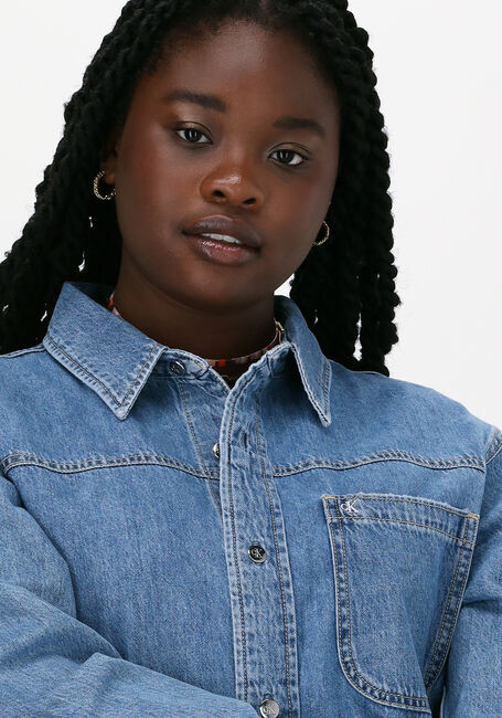 Blaue CALVIN KLEIN Midikleid DAD SHIRT DRESS - large