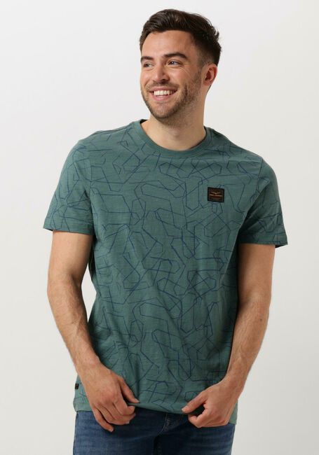 Gr&uuml;ne PME LEGEND T-shirt SHORT SLEEVE R-NECK SLUB JERSEY AOP - large