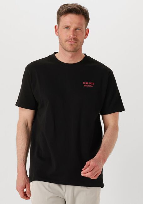 Schwarze PURE PATH T-shirt REGULAR FIT CREWNECK SS T-SHIRTS - large