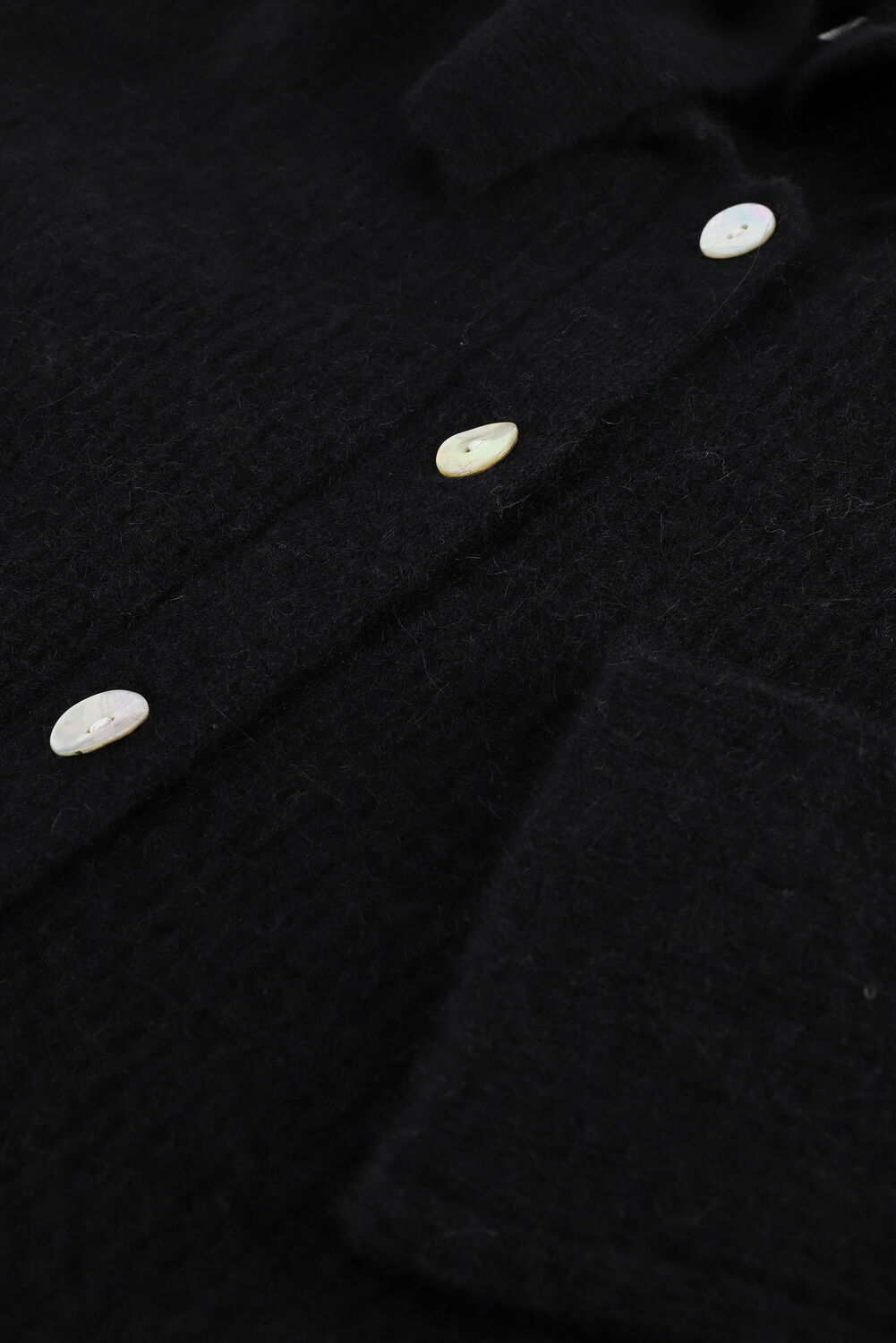 Schwarze JUST FEMALE Strickjacke REBELO COLLAR CARDIGAN - large