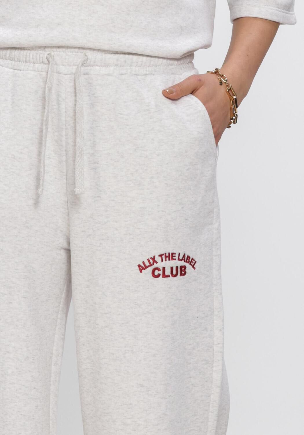 Hellgrau ALIX THE LABEL Hosen LADIES KNITTED WIDE LEG SWEAT PANTS - large