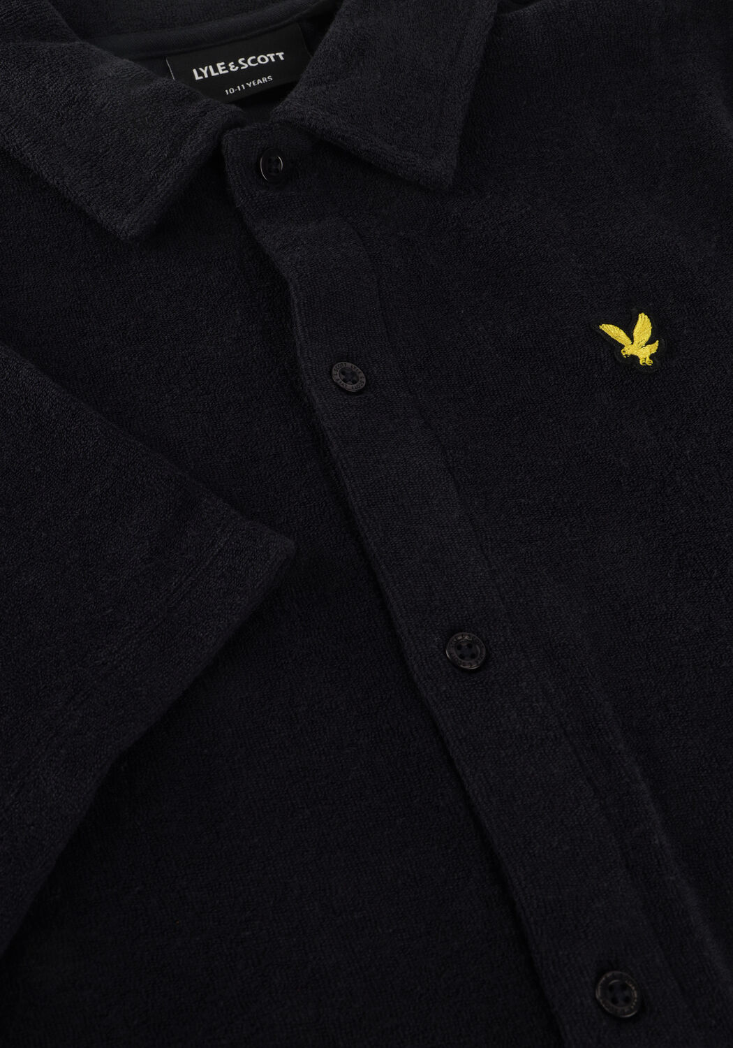 Schwarze LYLE & SCOTT Polo-Shirt SS TOWELLING SHIRT - large