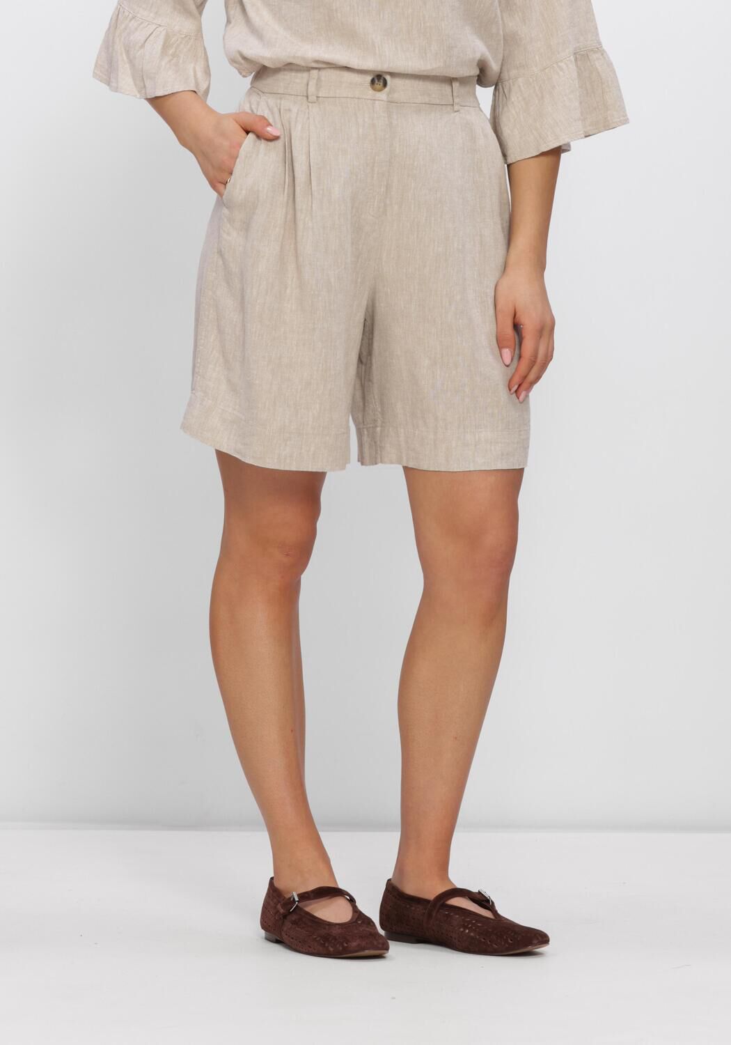 Beige MSCH COPENHAGEN Hosen MSCHVIANA GINIA HW SHORTS - large