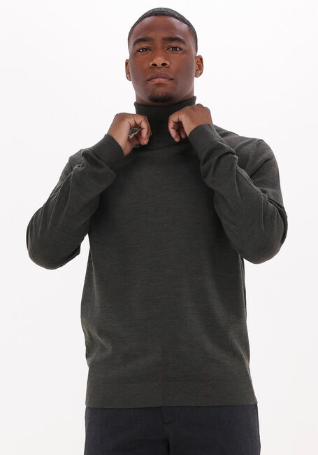 Grüne SELECTED HOMME Rollkragenpullover TOWN MERINO COOLMAX KNIT ROLL B - large