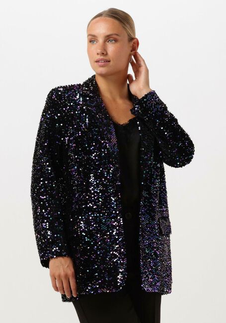 Schwarze NOTRE-V Blazer NV-CHRISTINE GLITTER VELVET BLAZER - large