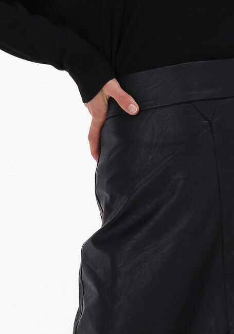 Schwarze 10DAYS Midirock VEGAN LEATHER SKIRT - large
