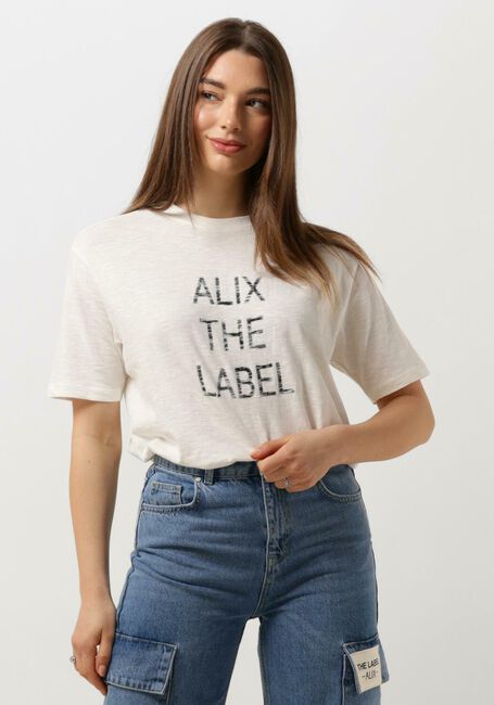 Weiße ALIX THE LABEL T-shirt LADIES KNITTED ALIX THE LABEL T-SHIRT - large
