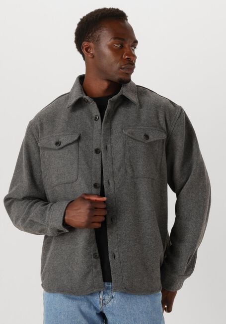 Graue SELECTED HOMME Overshirt SLHRLXPABLO WOOL BLEND OVERSHIRT - large